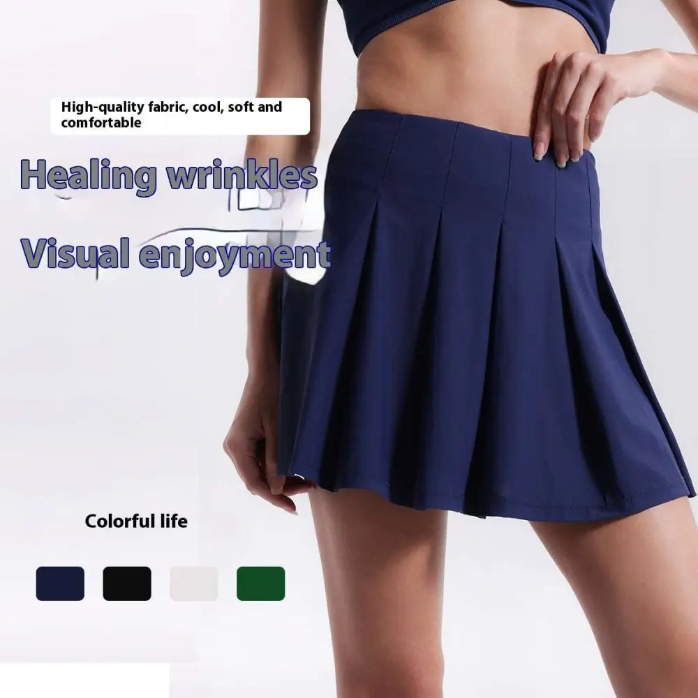 High Waist Fitness Yoga Exercise Pleated Skirt