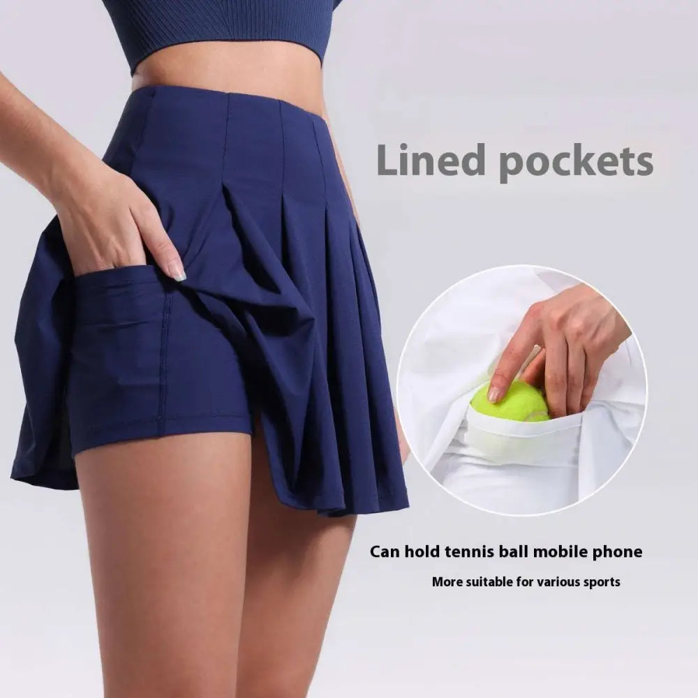 High Waist Fitness Yoga Exercise Pleated Skirt