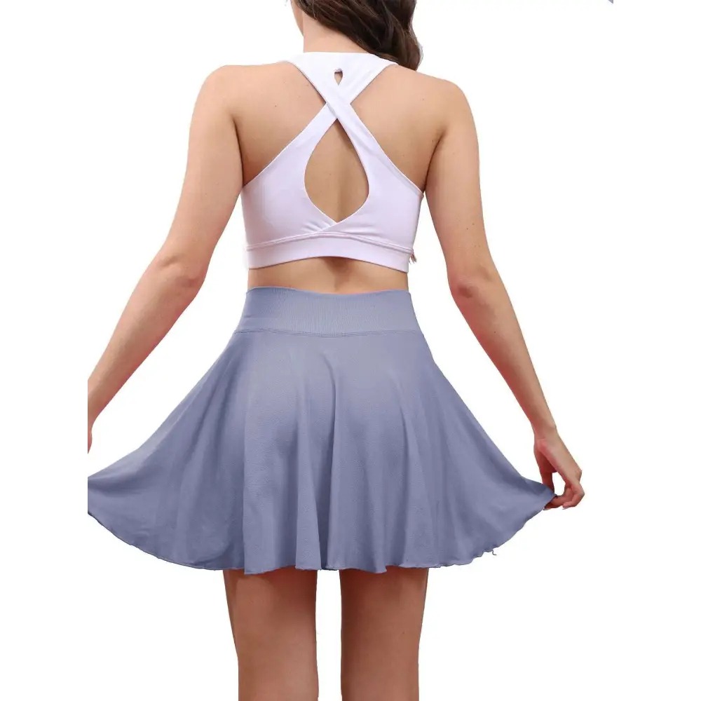 High Waisted Womens Tennis Skirt with Pockets