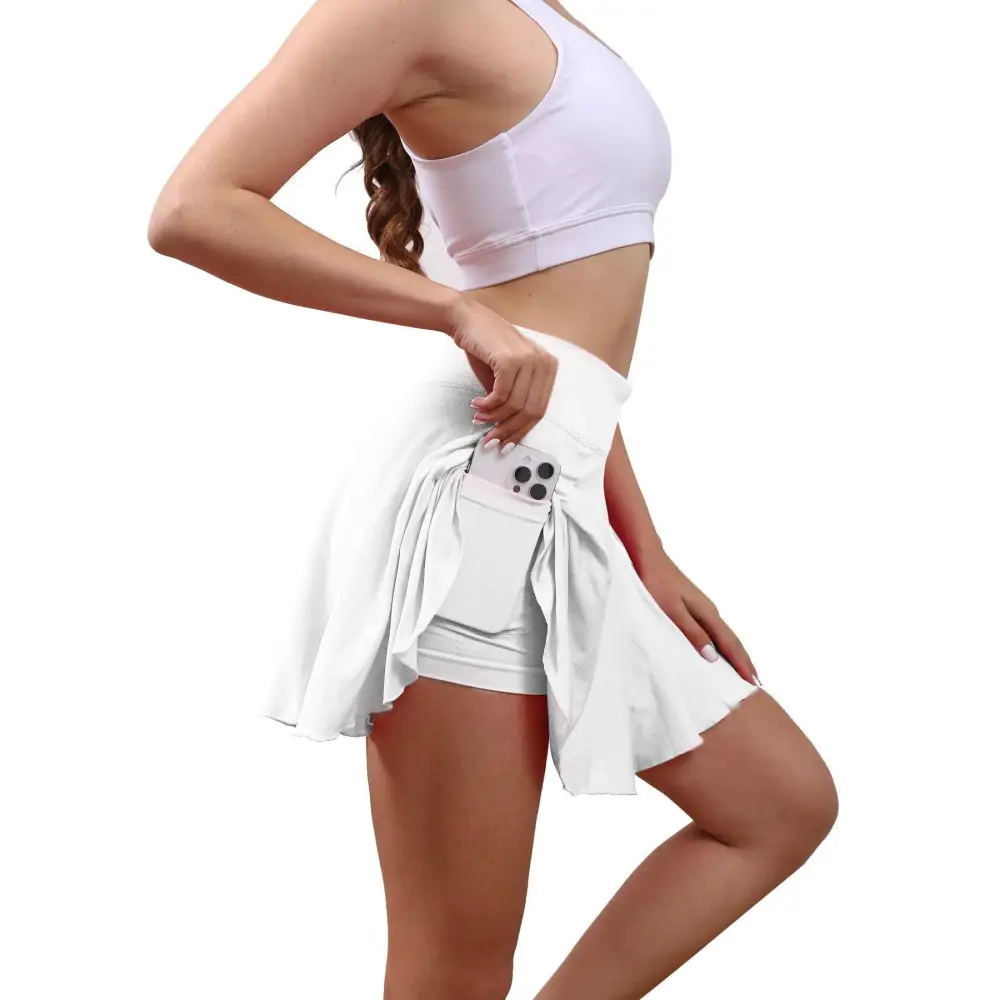 High Waisted Womens Tennis Skirt with Pockets