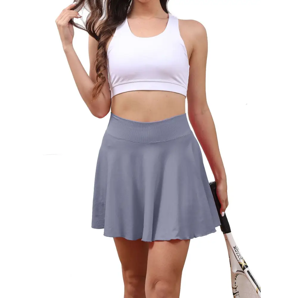 High Waisted Womens Tennis Skirt with Pockets