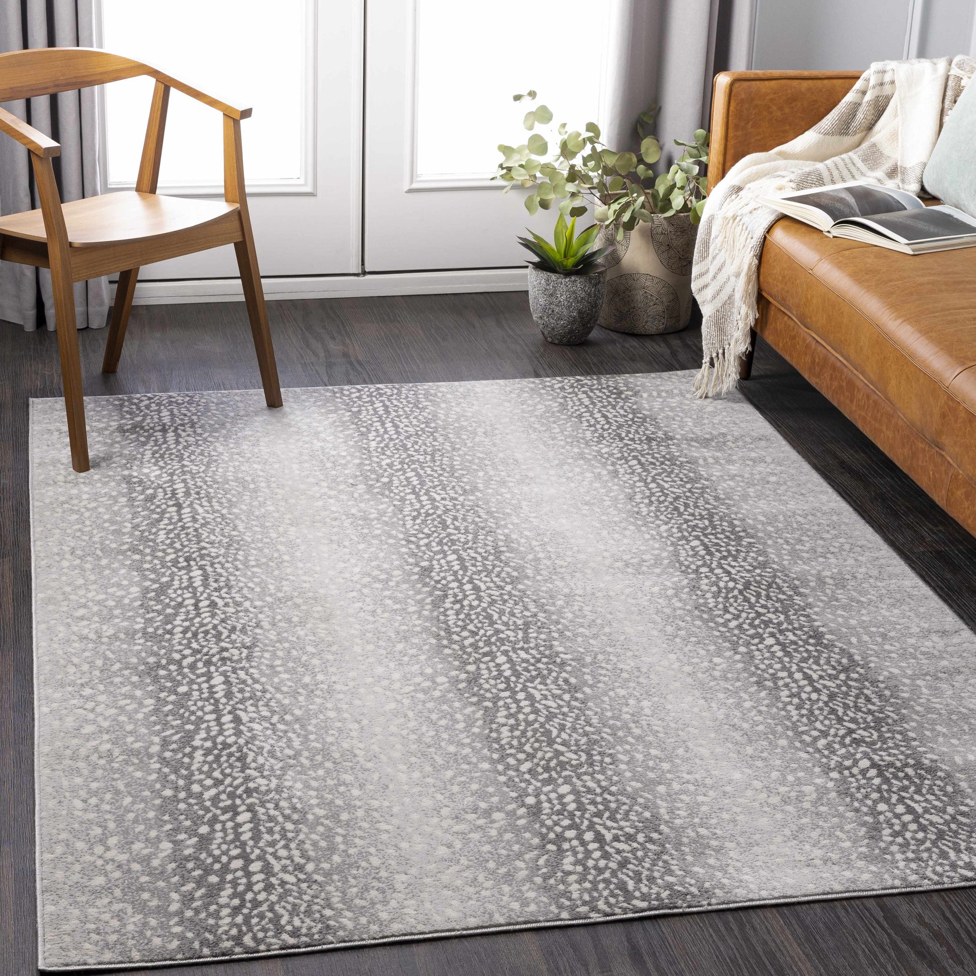 Pointblank Black&Gray Antelope Print Rug-0