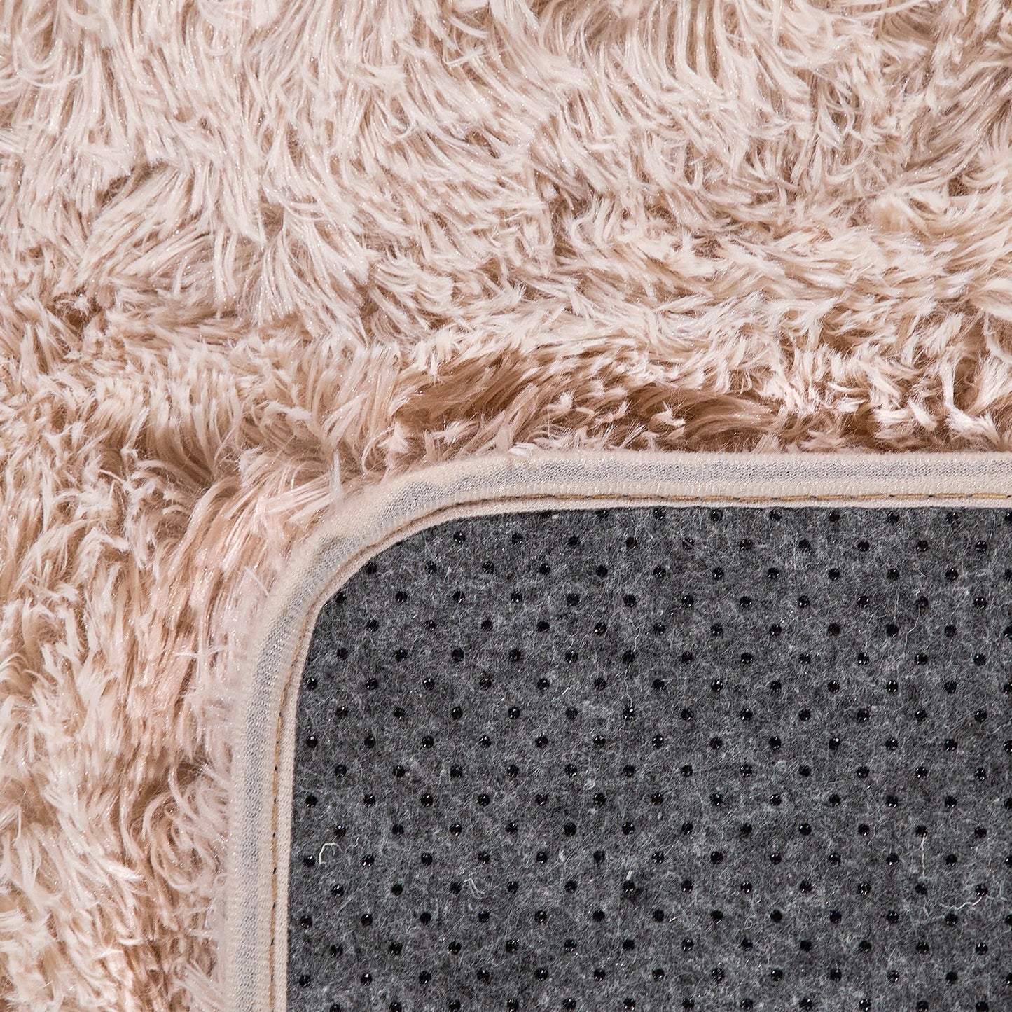 Solid Shag Rug Silky Soft & Fluffy In Cream-3