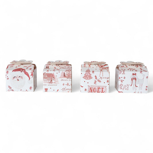 Holiday Printed Interlocking Gift Boxes | 4 Styles