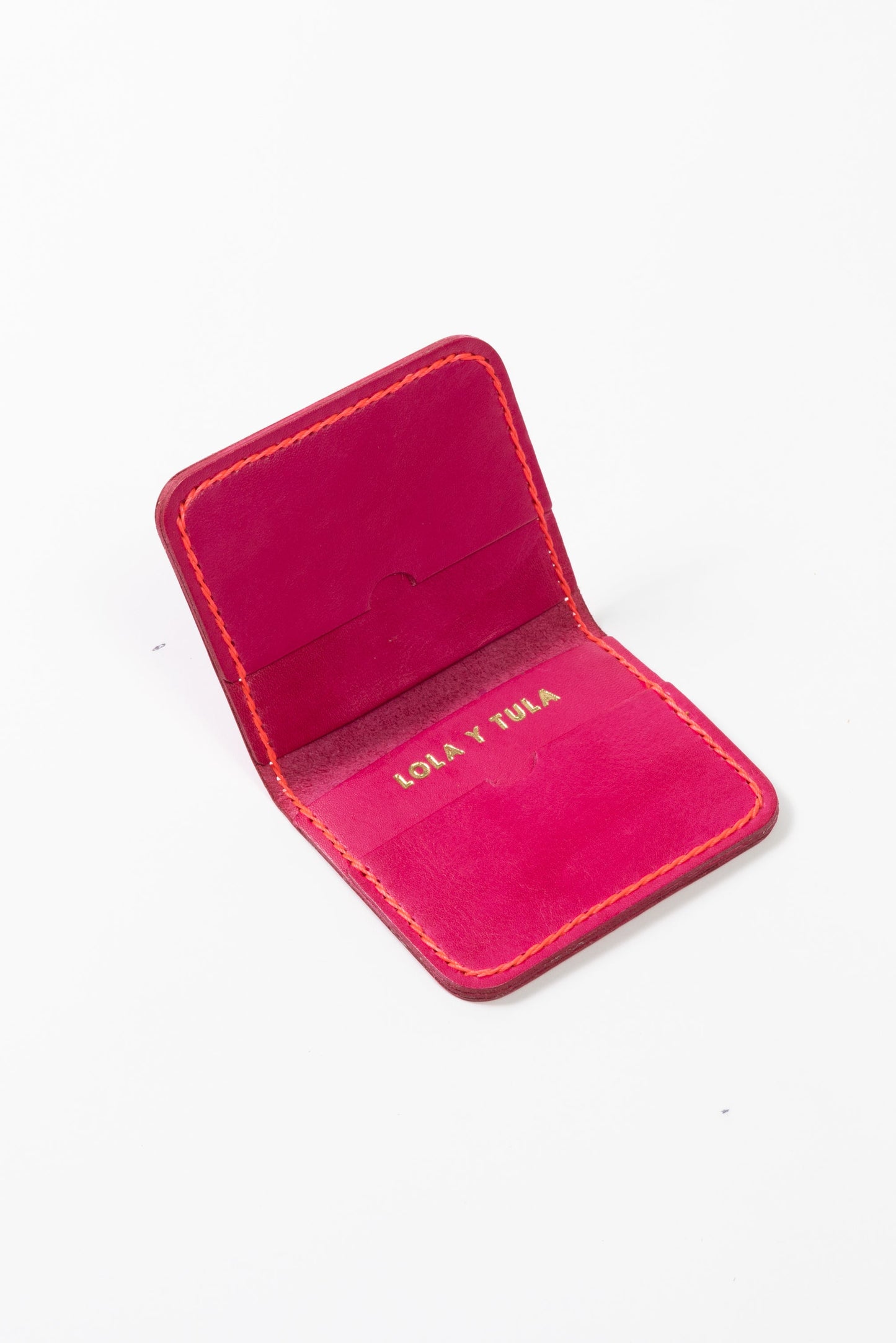 Leather Cardholder Wallet Pink