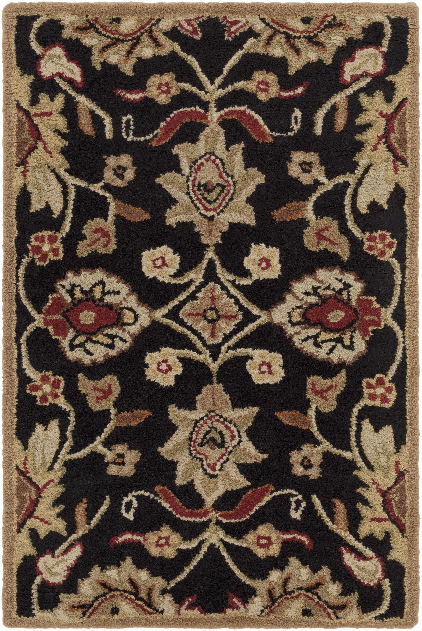 Conesus 1053 Hand Tufted Black Wool Rug-5