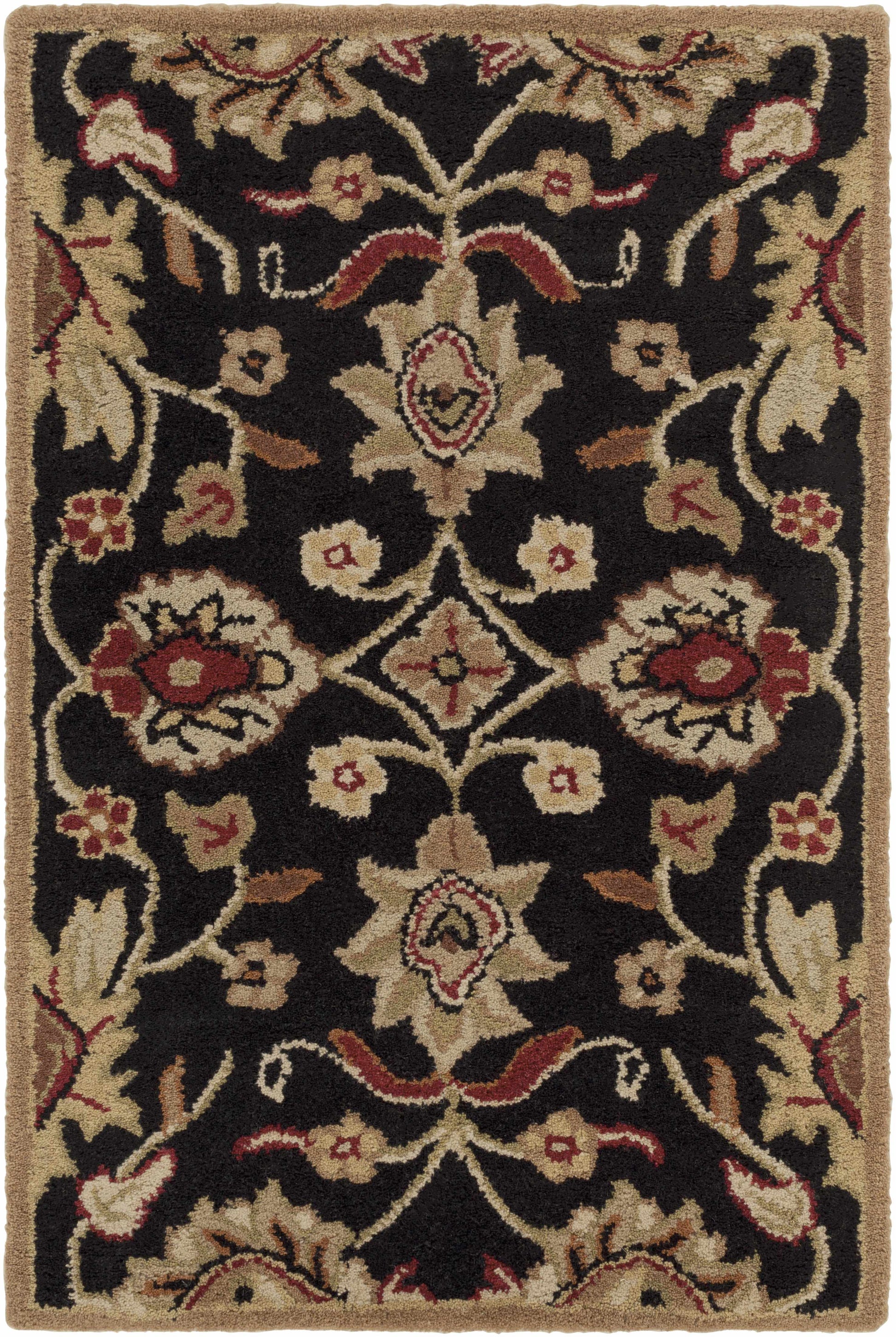 Conesus 1053 Hand Tufted Black Wool Rug-5