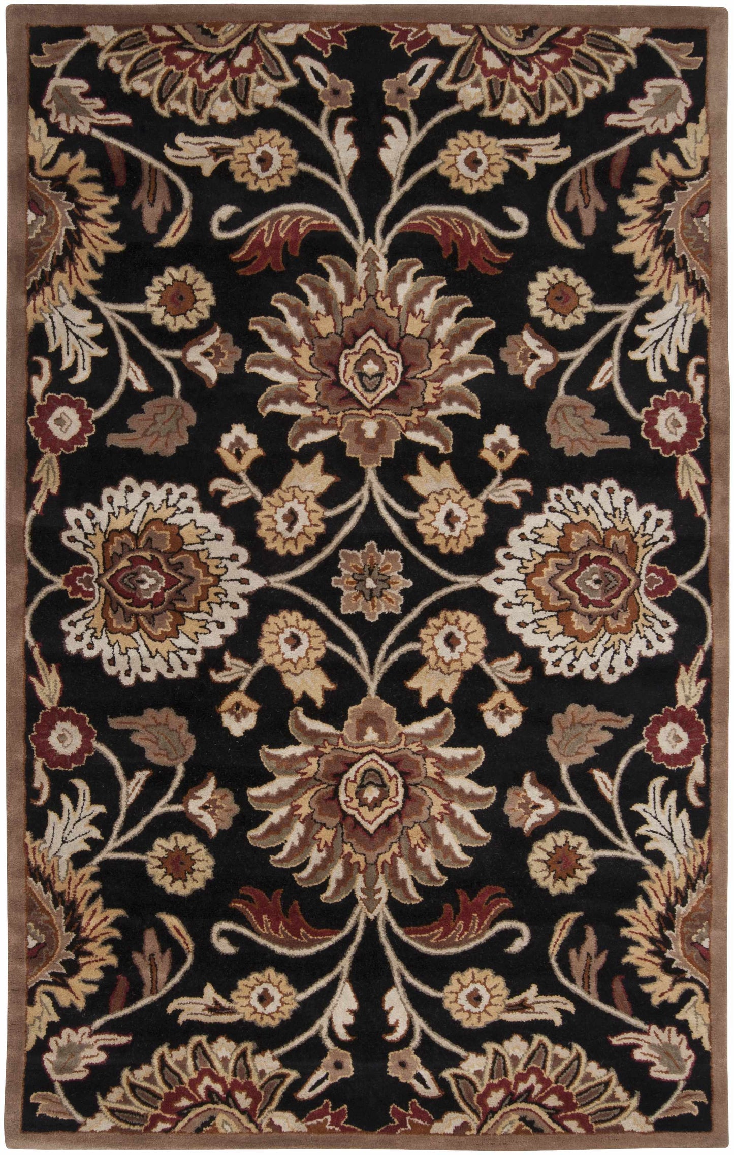 Conesus 1053 Hand Tufted Black Wool Rug-0
