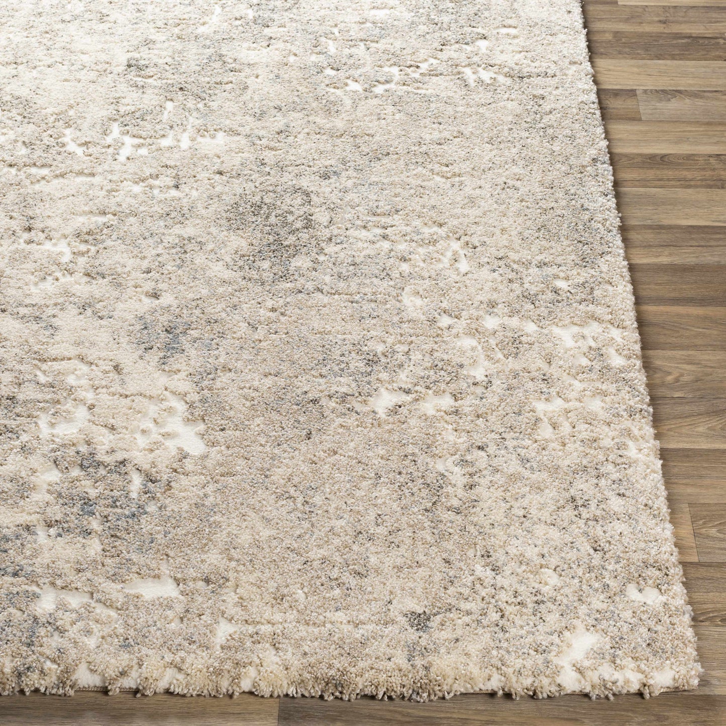 Holtsville Abstract Ivory Thick  Rug