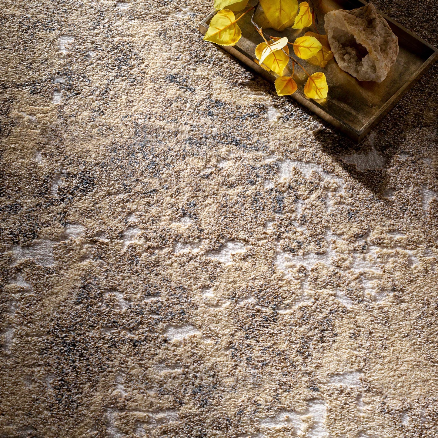 Holtsville Abstract Ivory Thick  Rug