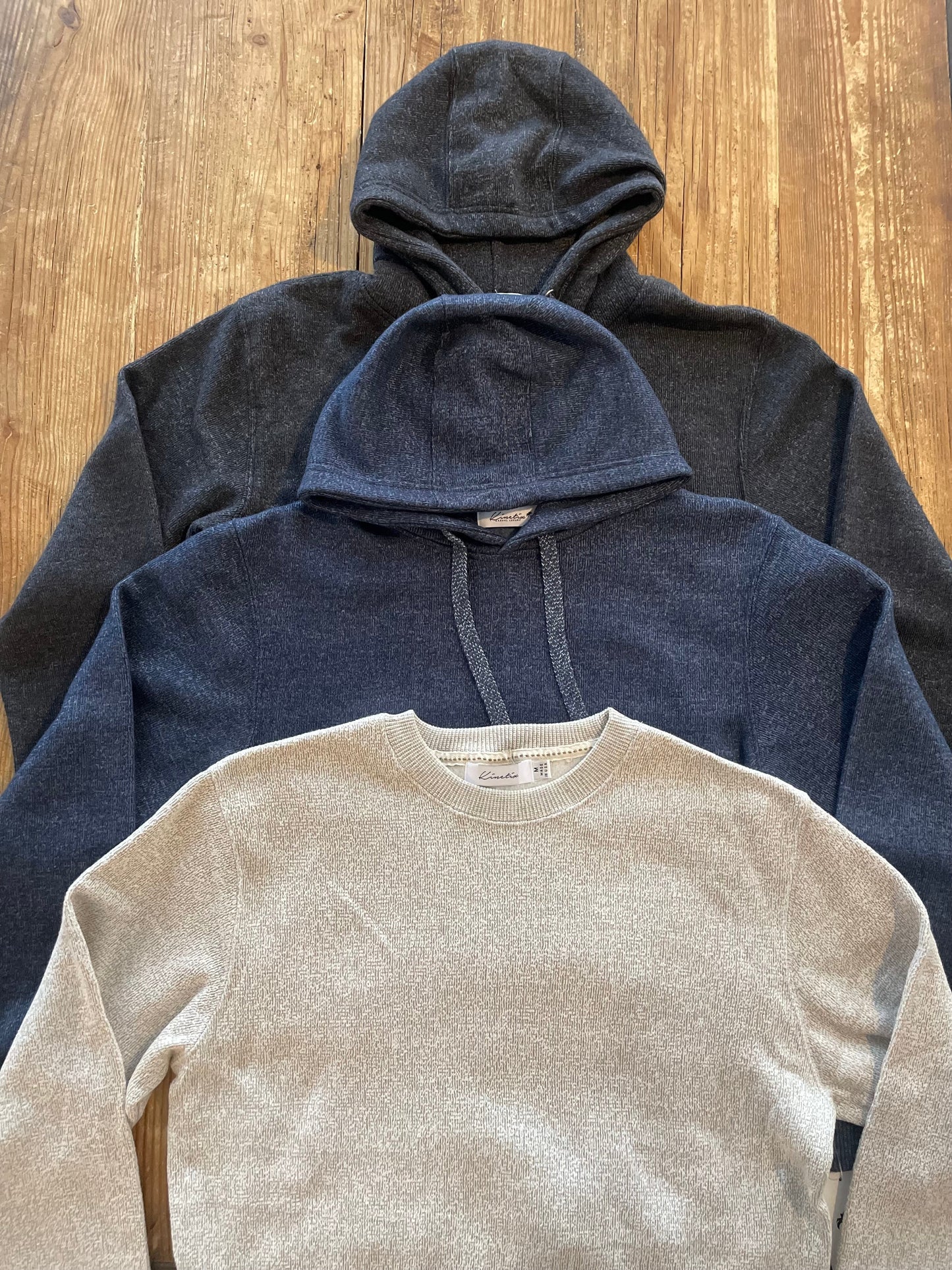 Half Moon Hoodie/Sweater Bundle (Heather Black, Heather Navy, and Heather Sand) $62 SAVINGS