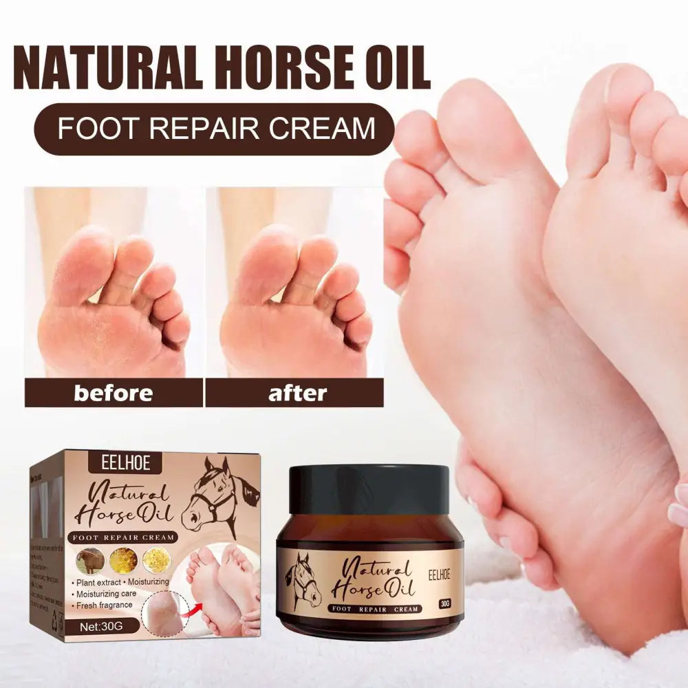 Horse Oil Foot Cream for Dry Cracked Feet