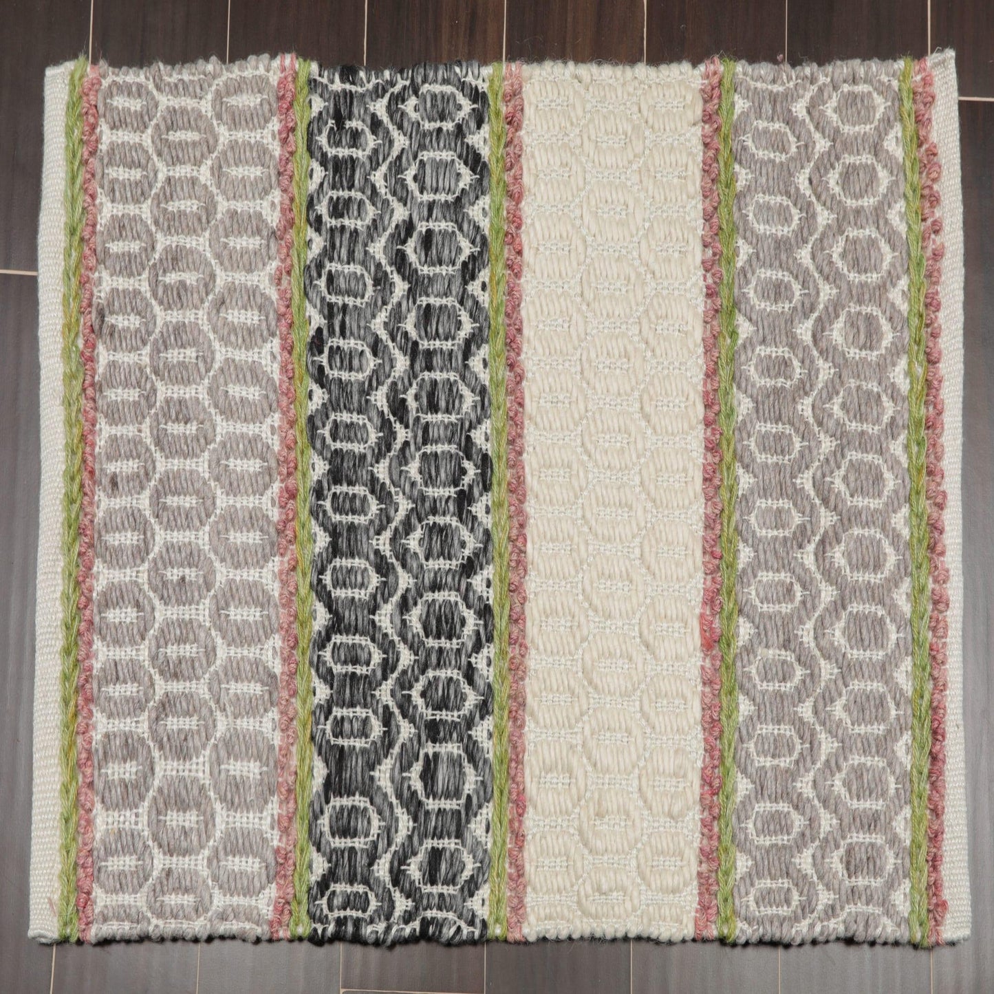 Set of Six 21" x 34" Berber Handmade Area Rug Pet Doormat Kitchen Mat Plus pile Multi Color-1