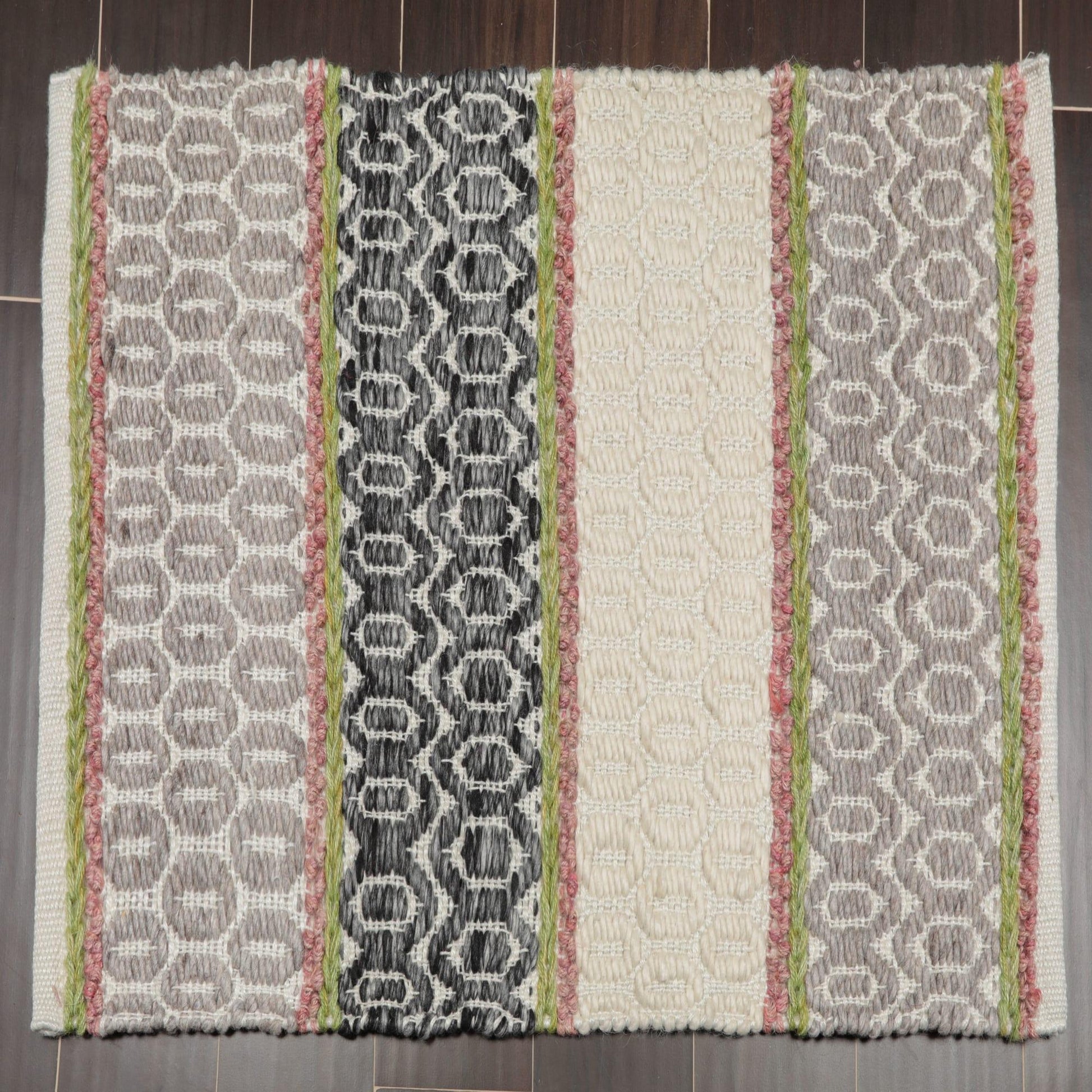 Set of Six 21" x 34" Berber Handmade Area Rug Pet Doormat Kitchen Mat Plus pile Multi Color-1