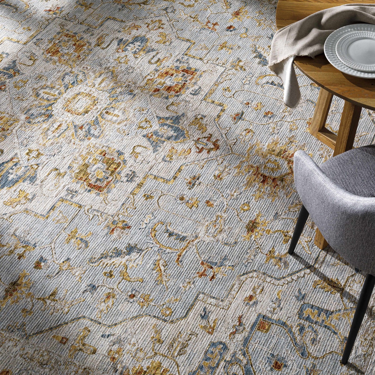 Huguley Floral Cream Luxe Rug-3