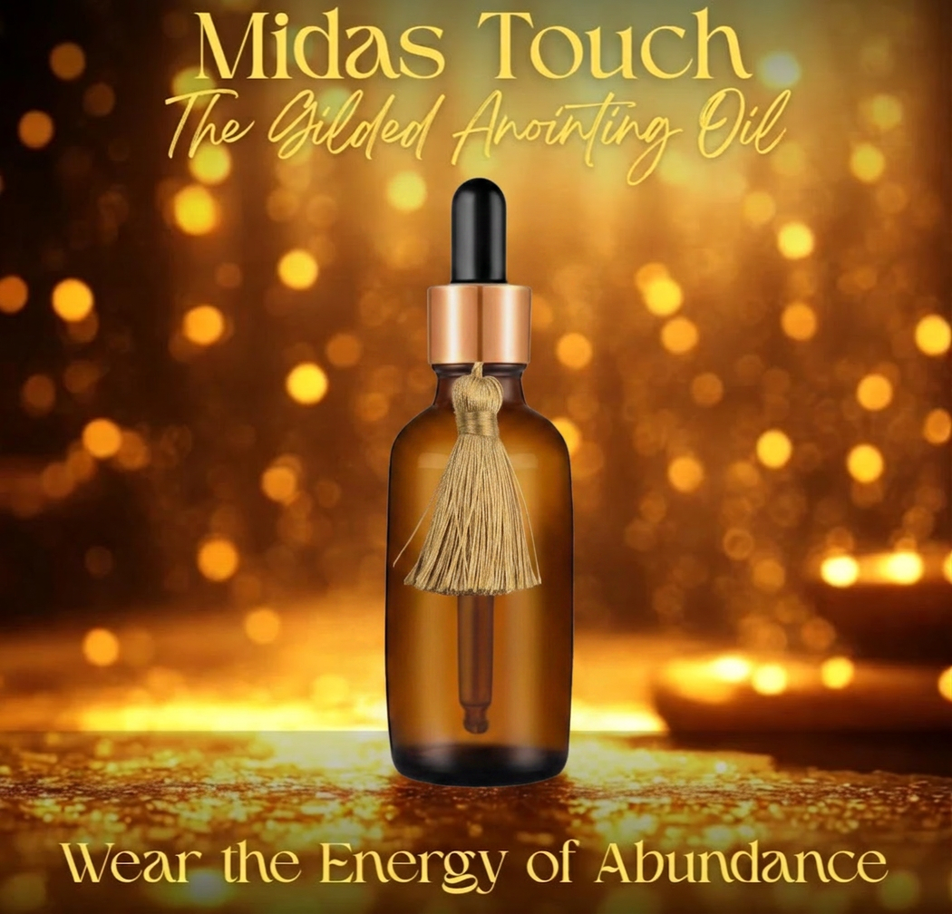 Midas Touch Gilded Anointing Oil – Amber Musk & Saffron Ritual Oil