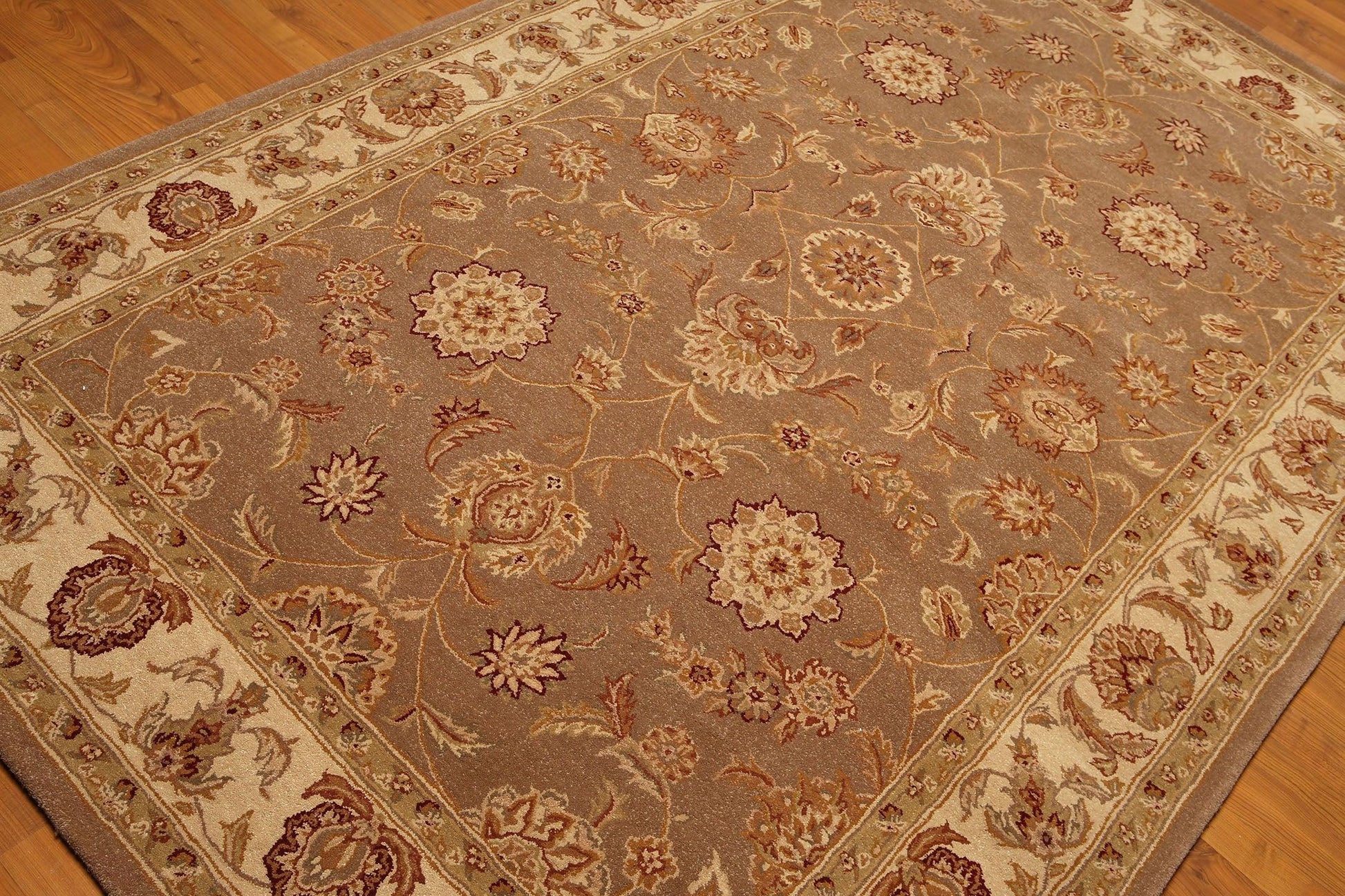 5'6" X 8'6" handmade 100% wool Traditional Oriental Area Rug Brown-3