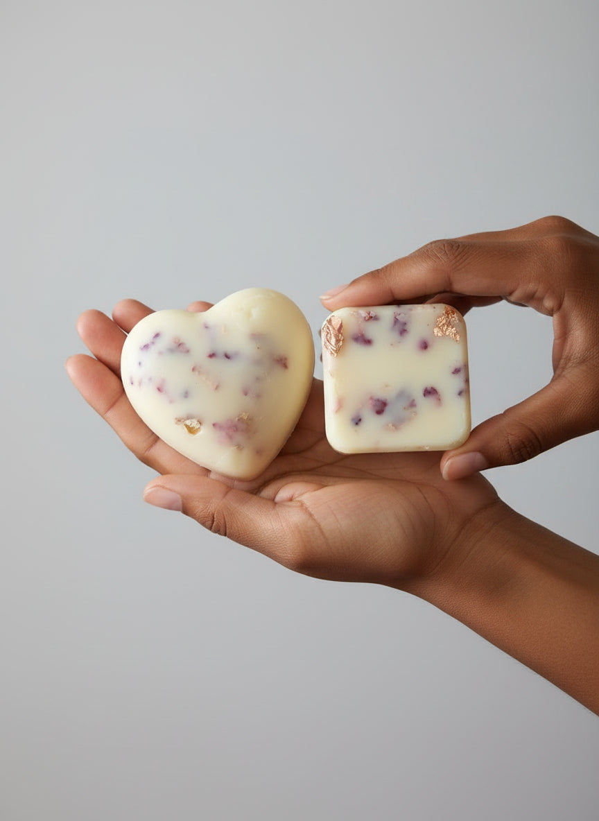 Lotion Bar with Rose Petals-1