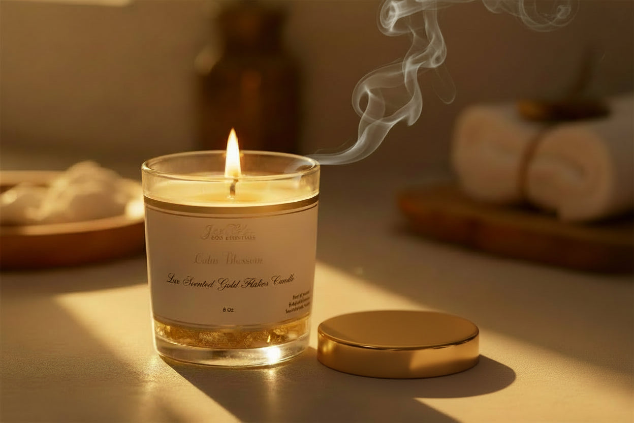Lux Scented Gold Flakes handmade Candle-1