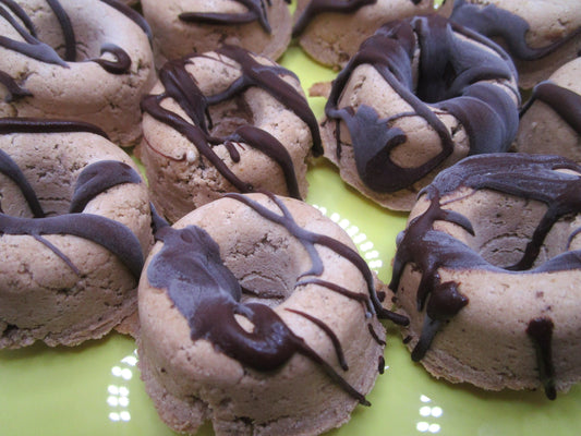 Keto Mini Mocha Chip Donut Rings, Sugar free, Grain Free, Gluten Free, Dairy Free, Vegan, High Protein, Low Carb snack, clean eating desert