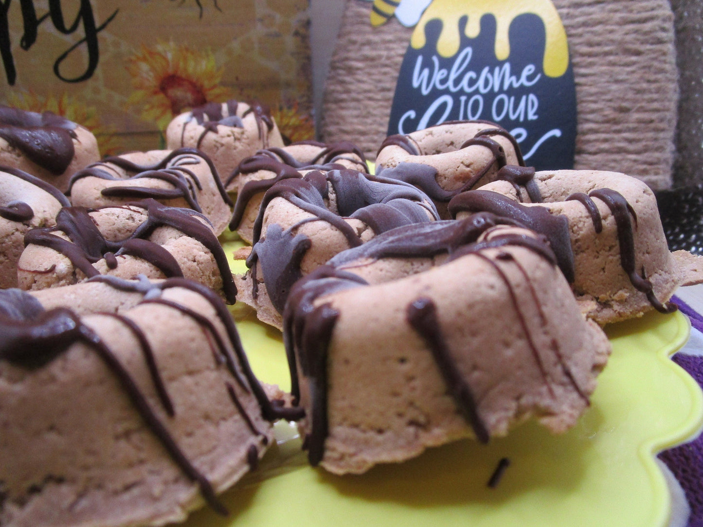 Keto Mini Mocha Chip Donut Rings, Sugar free, Grain Free, Gluten Free, Dairy Free, Vegan, High Protein, Low Carb snack, clean eating desert