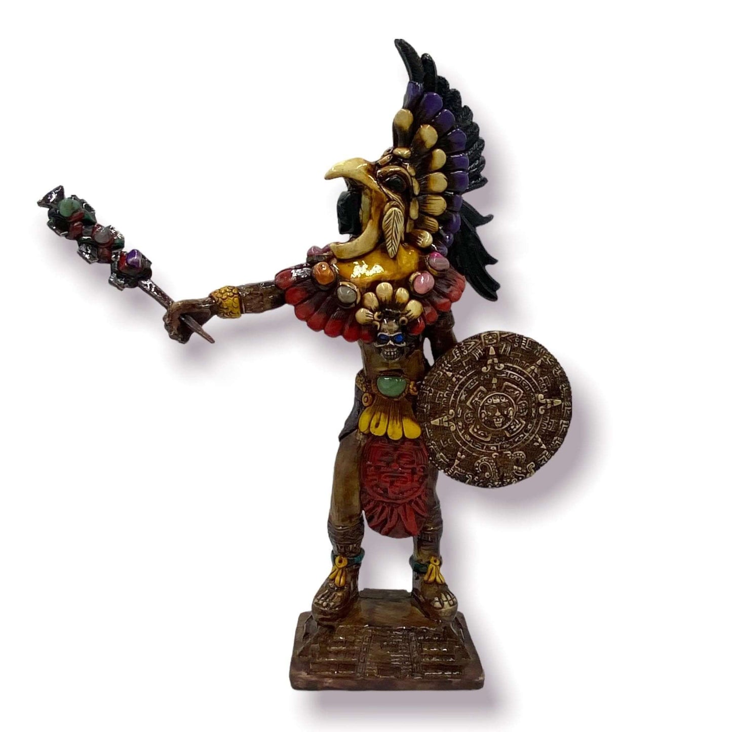 Aztec Warrior Statue | Handcrafted Cultural Sculpture