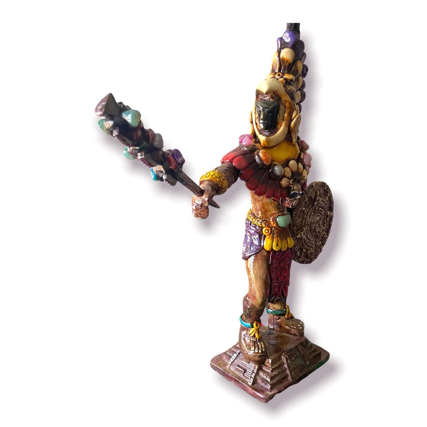 Aztec Warrior Statue | Handcrafted Cultural Sculpture