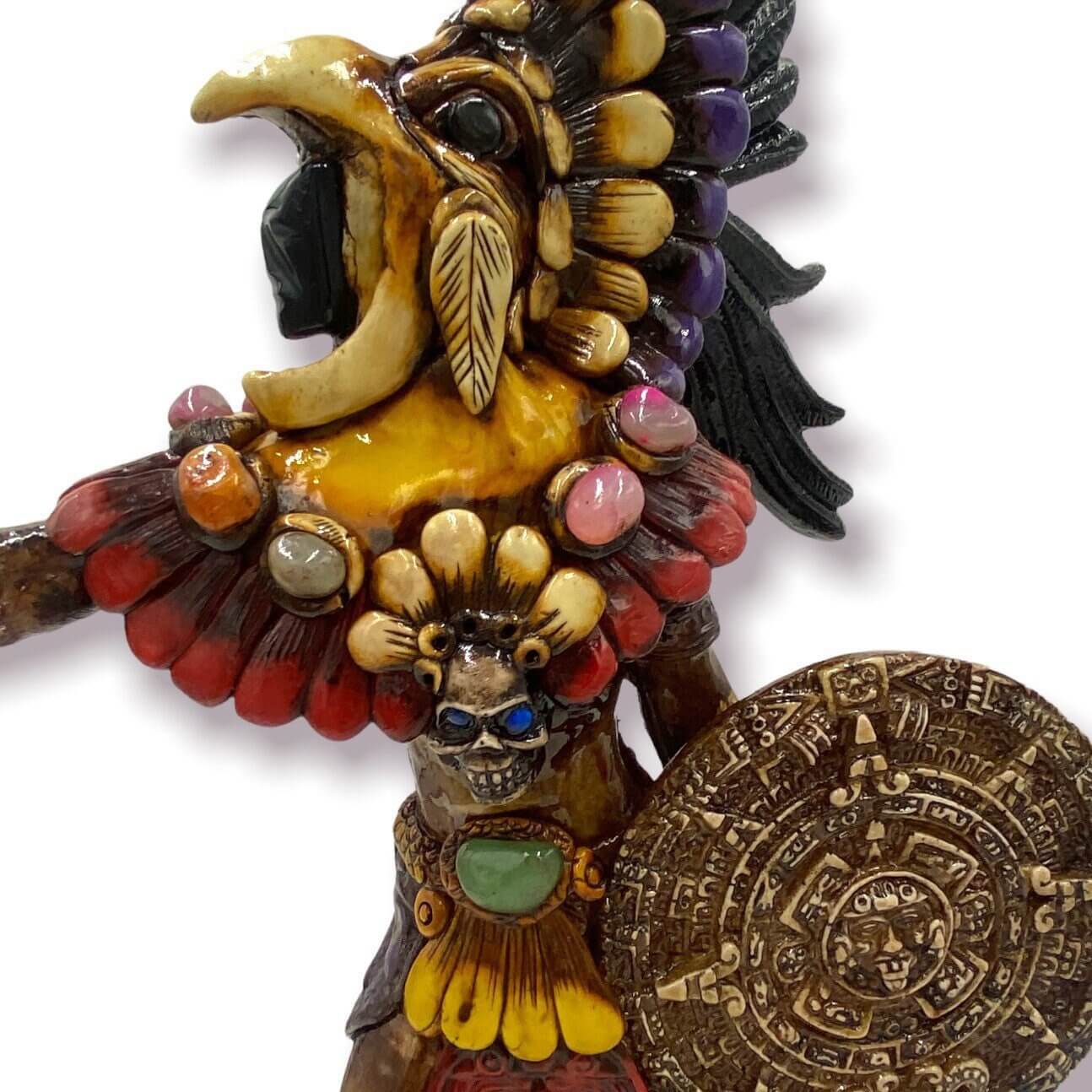 Aztec Warrior Statue | Handcrafted Cultural Sculpture