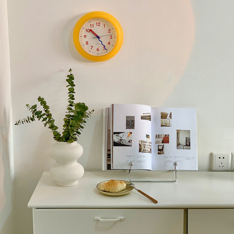 Modern Plastic Yellow Wall Clock-2