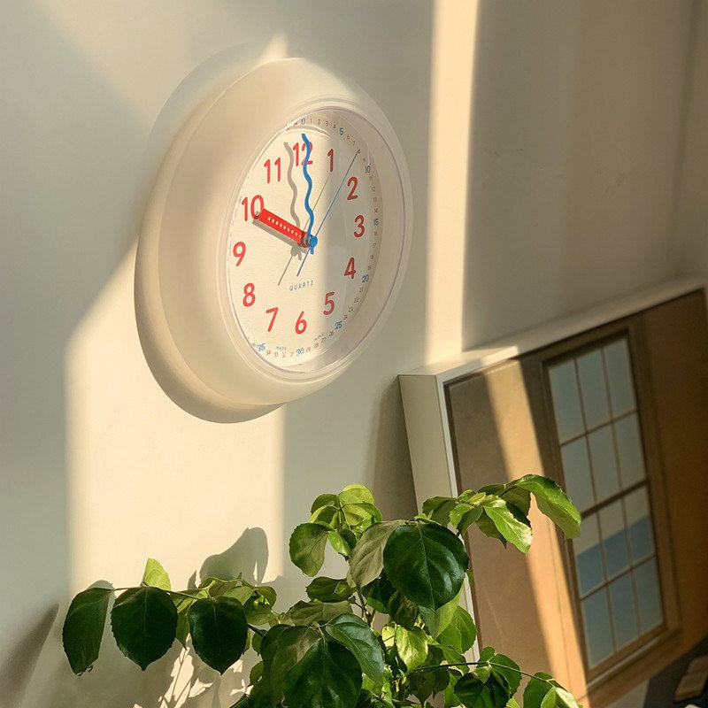 Modern Plastic Yellow Wall Clock-3