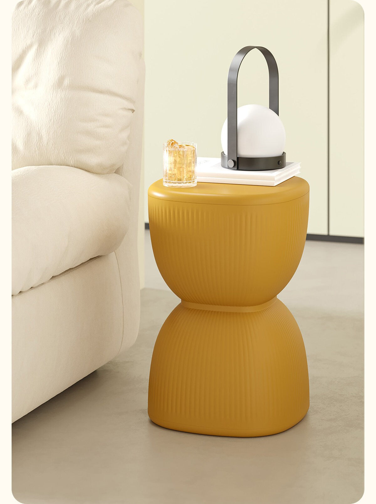 Stripe Plastic Stool Plant Stand-2