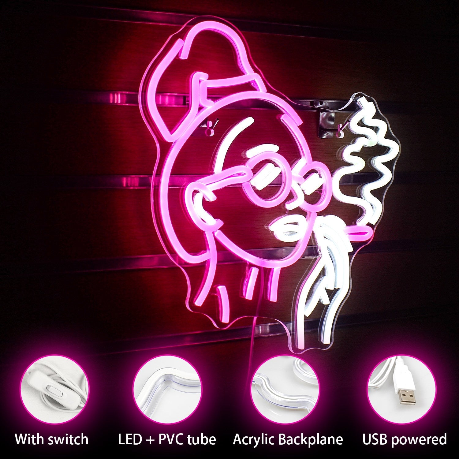 Girl Smoking Neon Sign-3