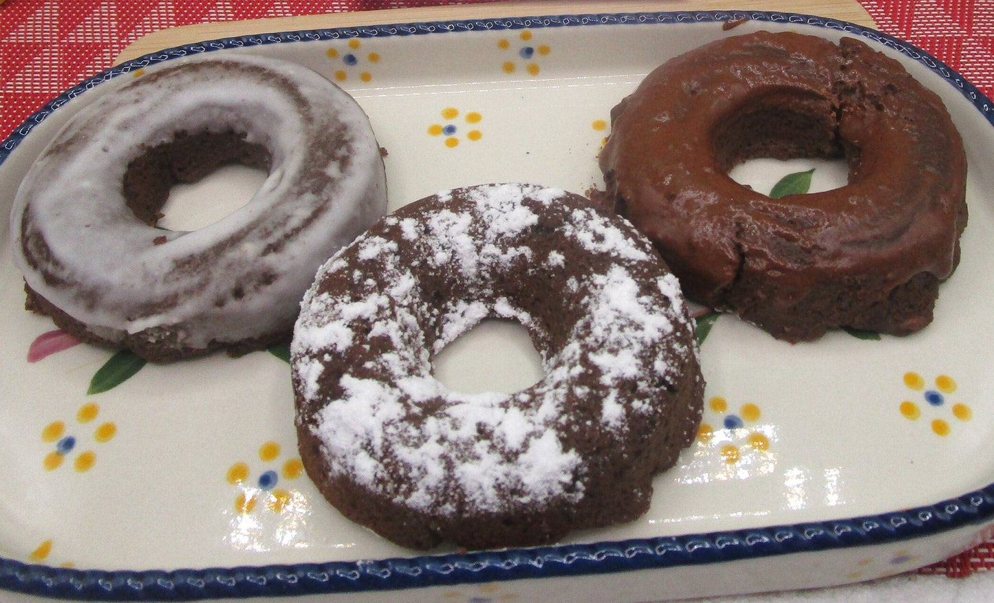 Gluten Free Chocolate Protein Donuts, Grai Free, Dairy Free, Vegan Collagen, Sugar Free, Low Carb, Glazed, Powdered, Clean Fitness Snacks