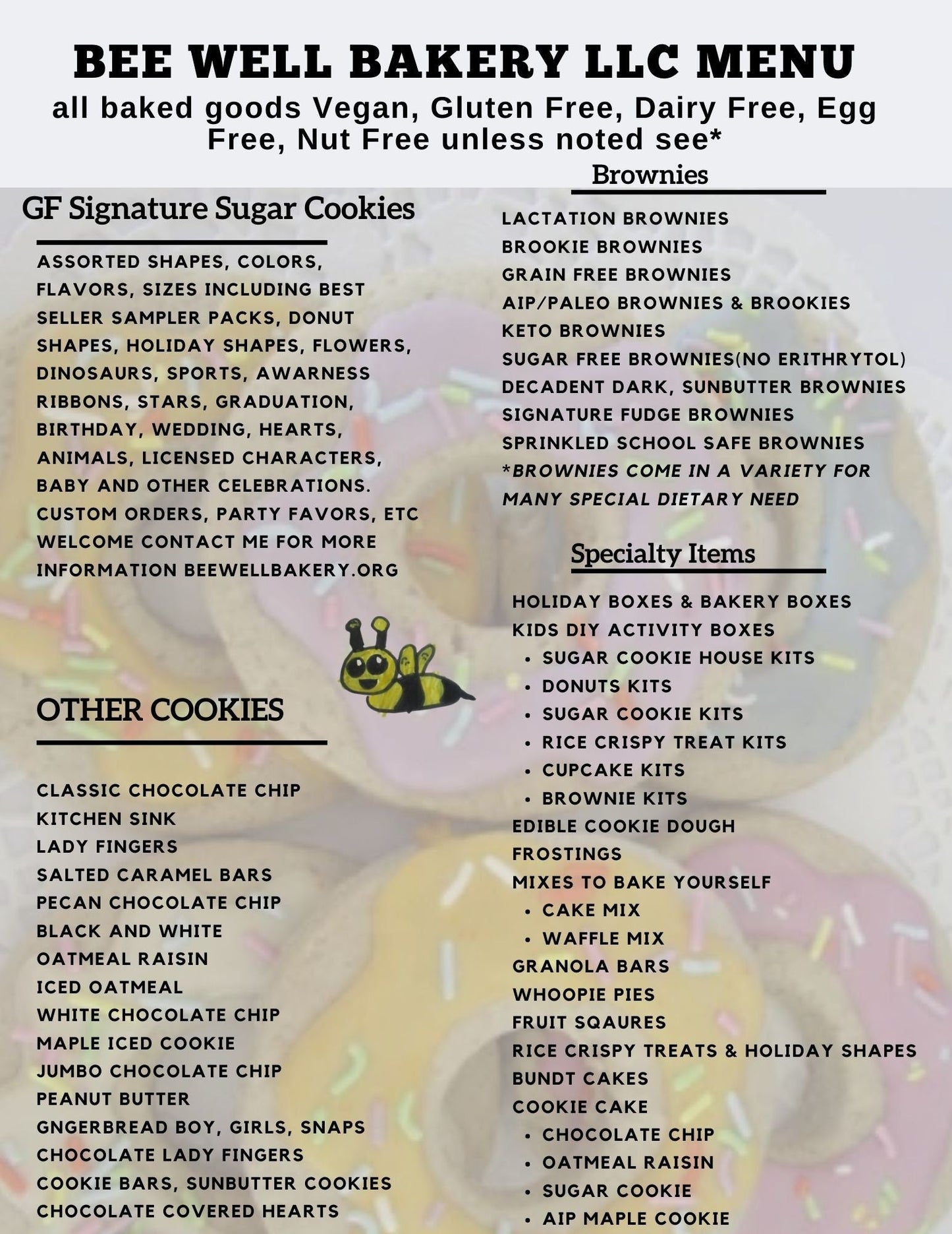 Gluten Free Bakery Box, Mother's Day Gift, Dairy Free, Egg Free, Sugar Free, Keto, AIP Paleo, High protein, Donuts, Cake, Pastries, Desserts
