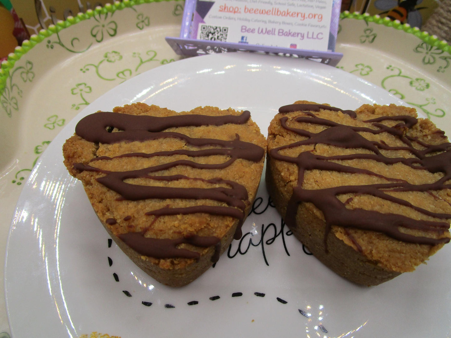 High Protein Peanut Butter Cookie Cups, Sugar Free, Gluten Free, Dairy Free, Vegan, Egg Free, Chocolate hearts, Valentine's Day Gift, Love