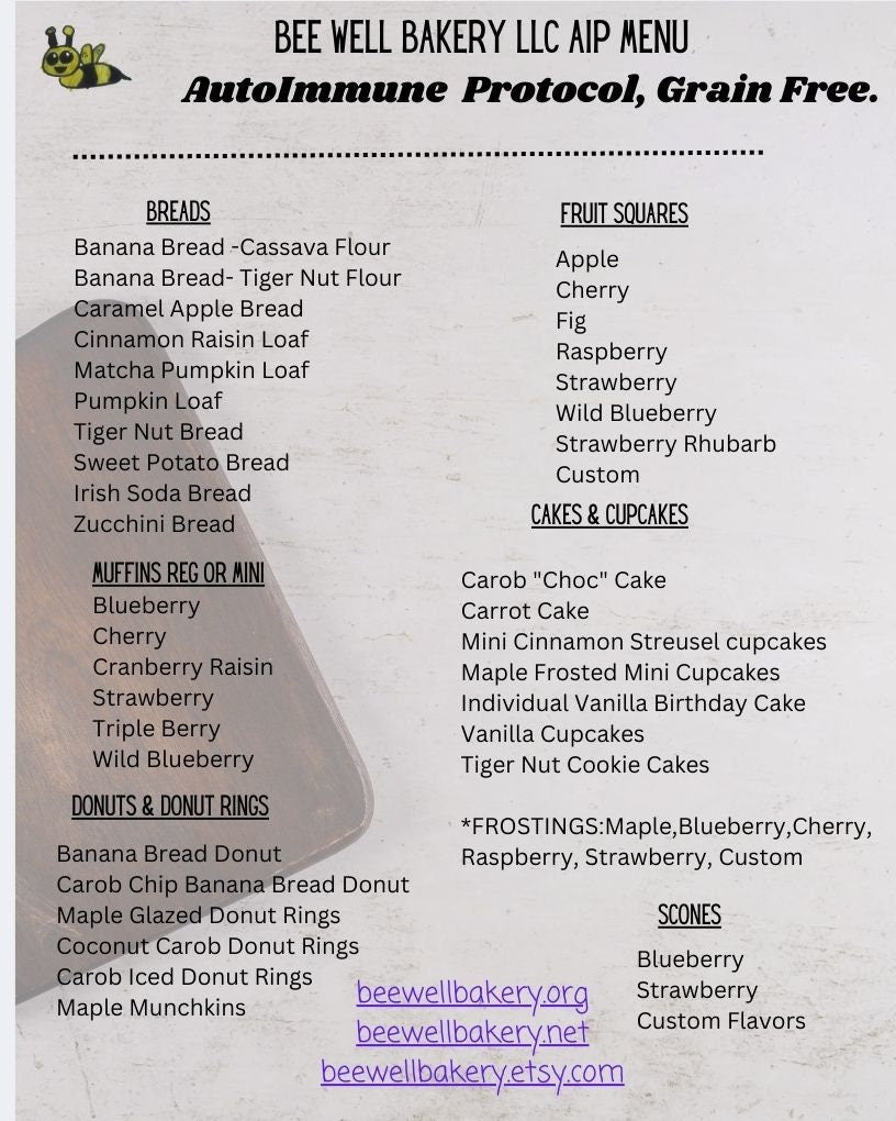 AIP Paleo Carob Cake, High Protein, Tiger Nut Flour, Grain Free, Bone Broth, Gluten Free, Hashimoto, Autoimmune Protocol, Healthy Gift