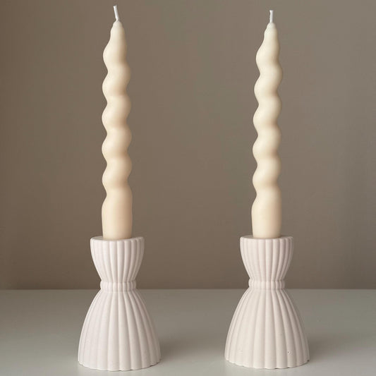 Wedding Dress Candlestick Holder: Jesmonite Table Decor-0