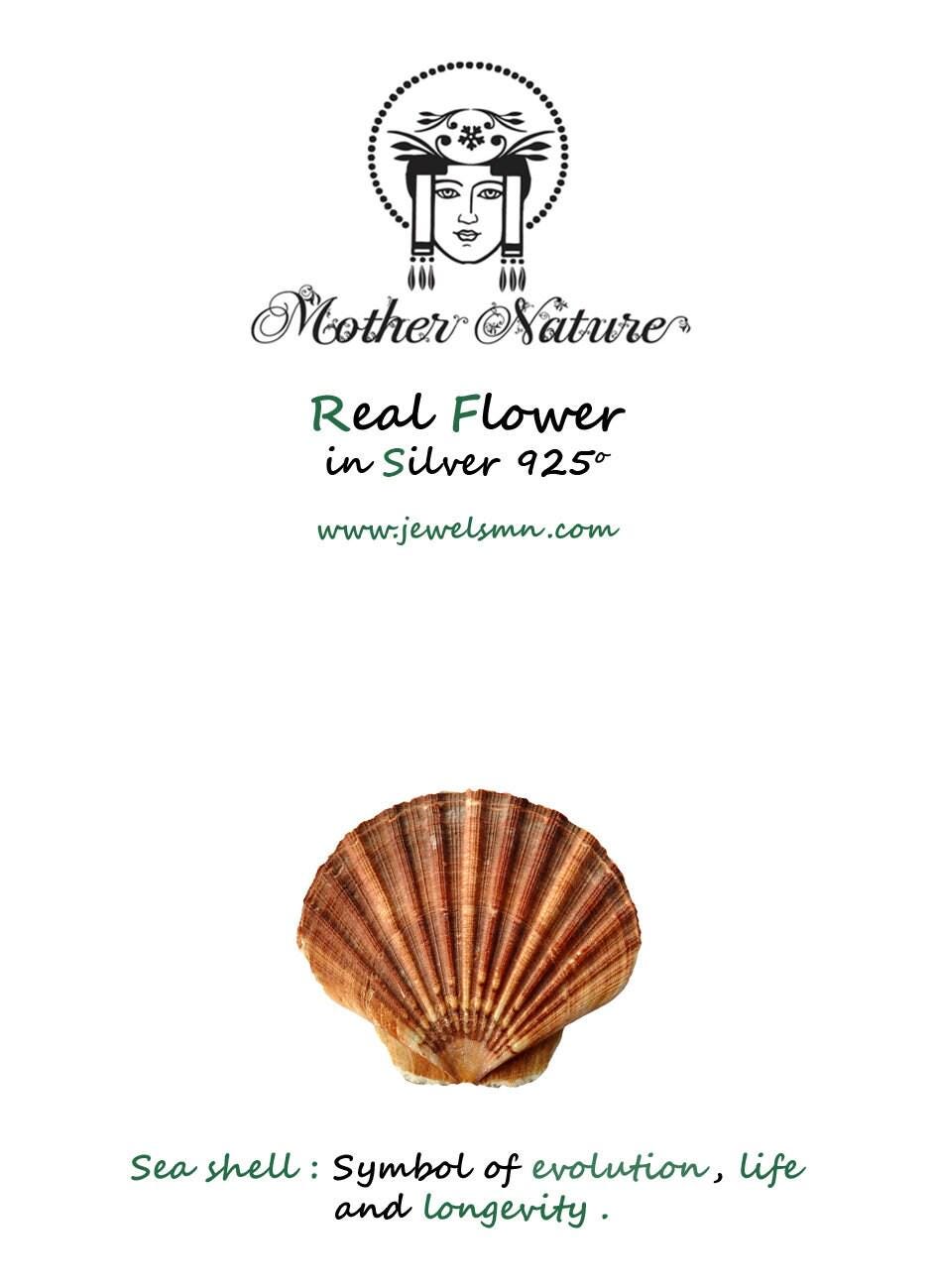 Shell Stud Earrings: Green Murano Stone, 14k Gold Plated Silver-4