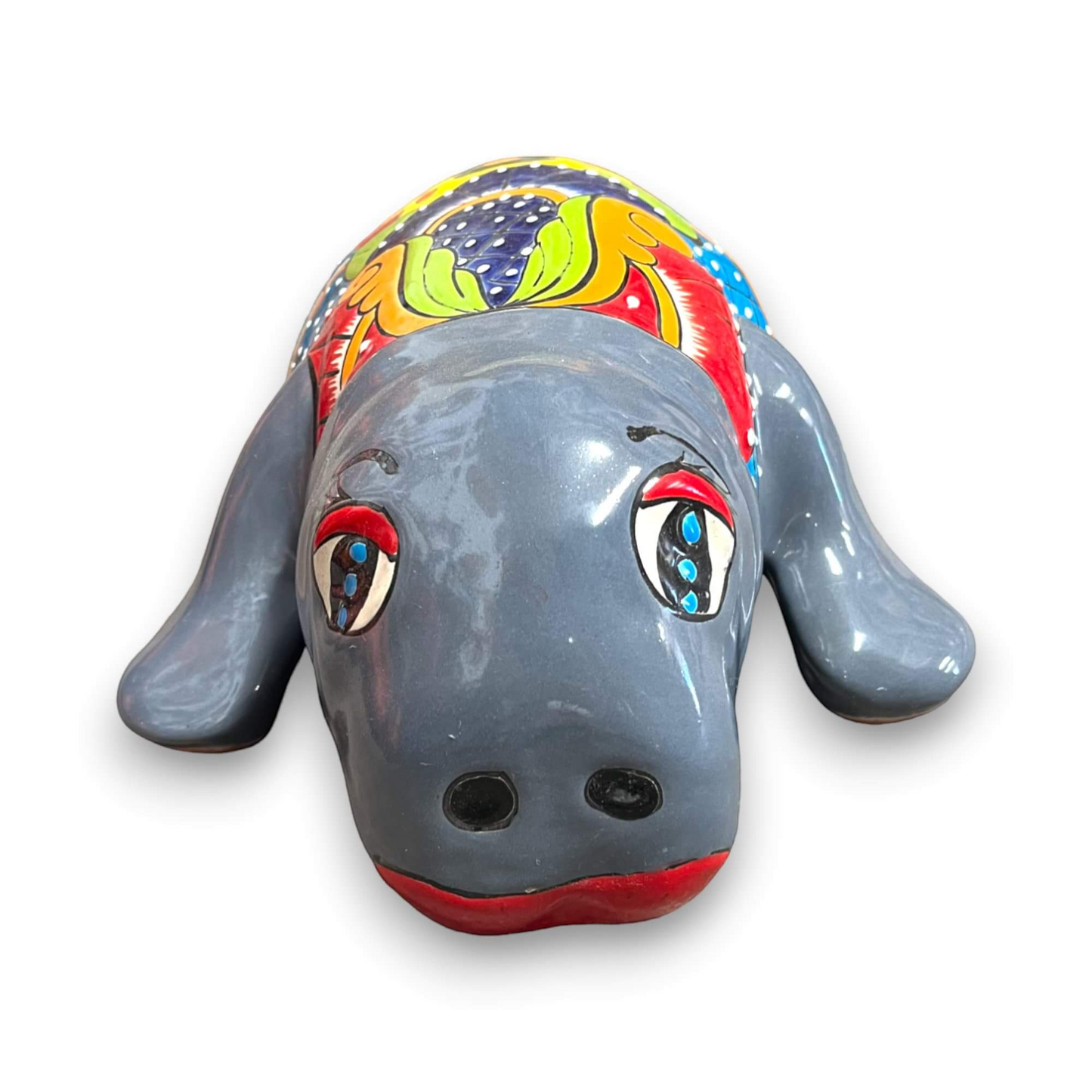 Mexican Handmade Seal Planter | Colorful Talavera Seal (Medium Size)