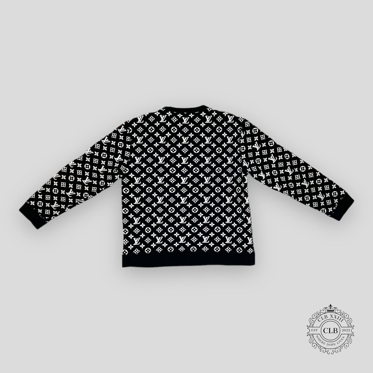 Louis Vuitton Monogram Jacquard Crewneck in Black