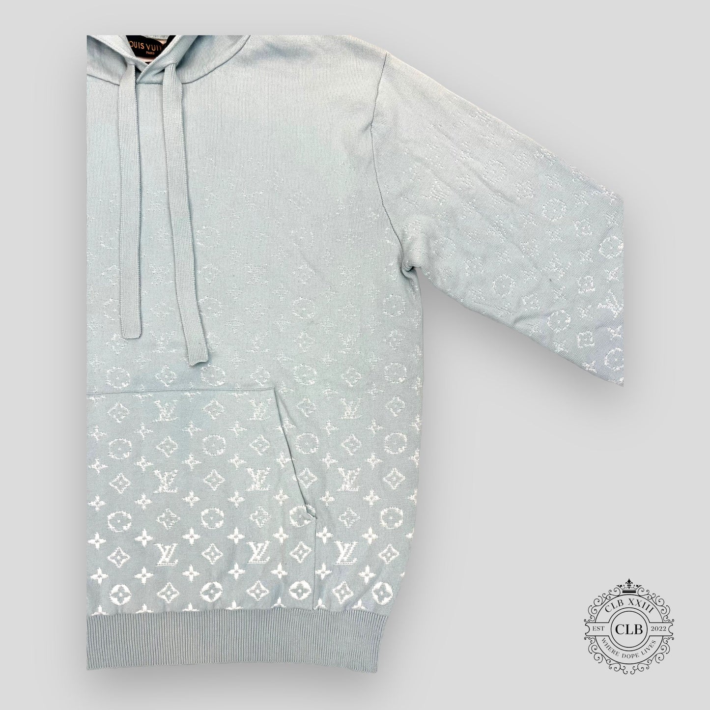 Louis Vuitton Gradient Knit Hoodie in Blue