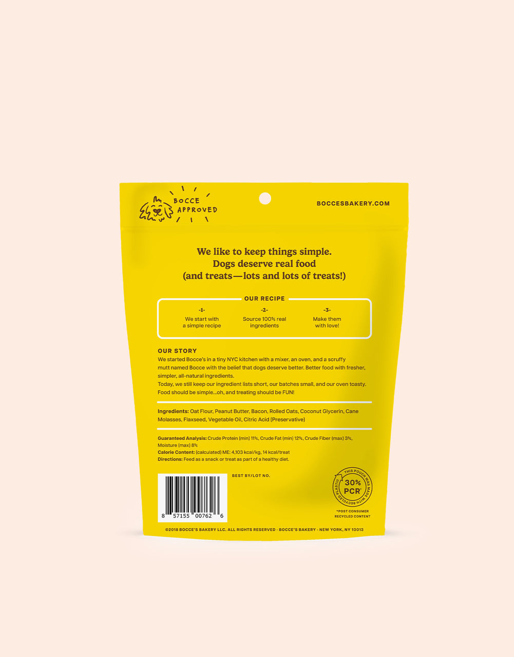 Bocces Soft and Chewy Bac'n Nutty Dog Treats (6oz)
