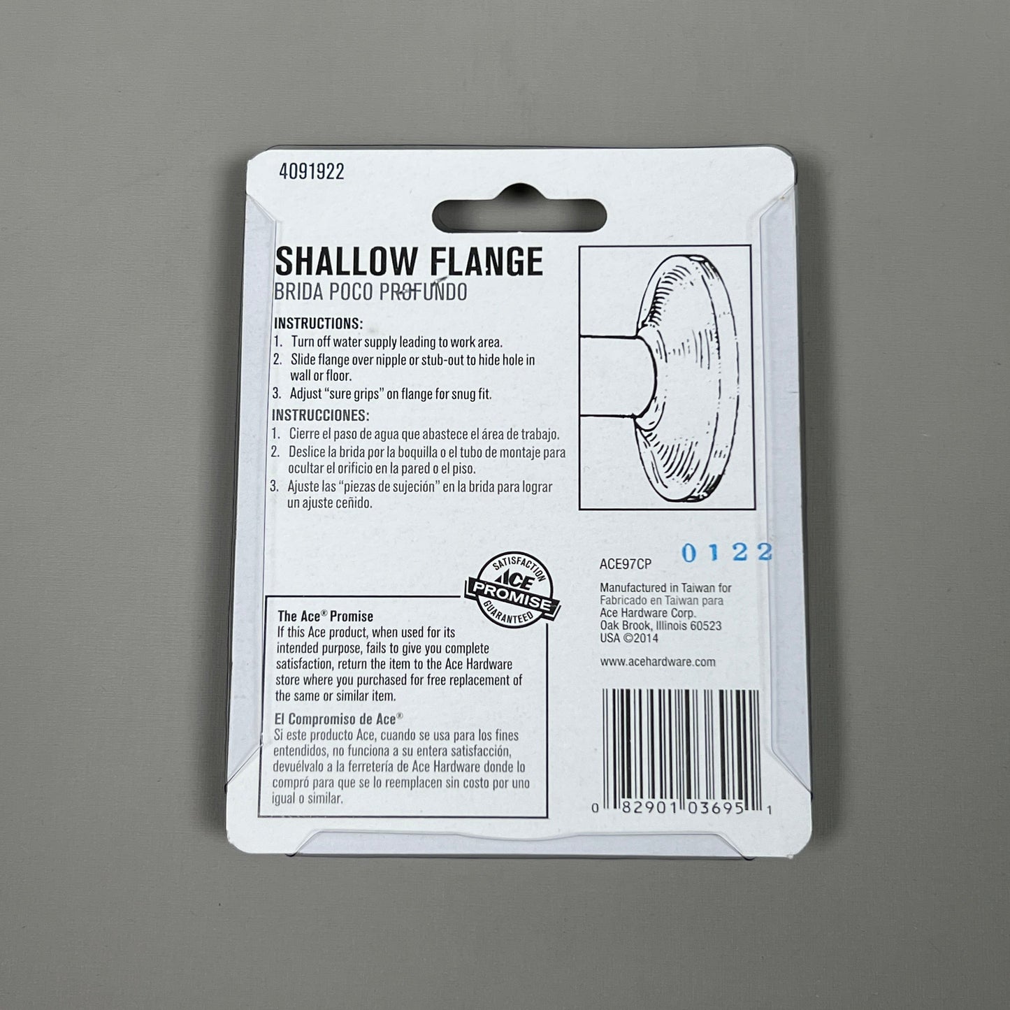 ACE 25-PACK of 1-1/4 in. Metal Shallow Flange Metal Chrome (New)
