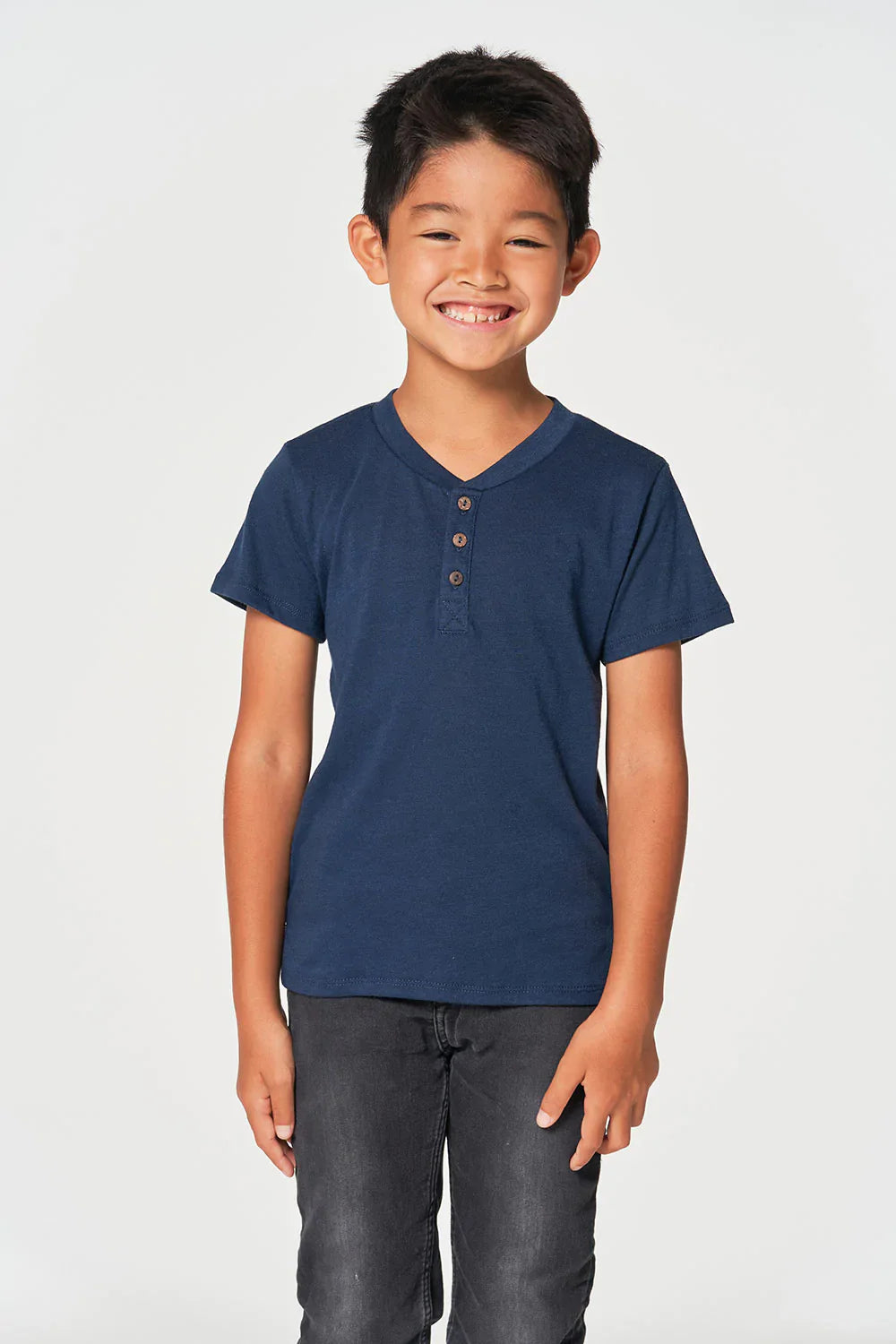 Chaser - Boys Short Sleeves Henley Tee