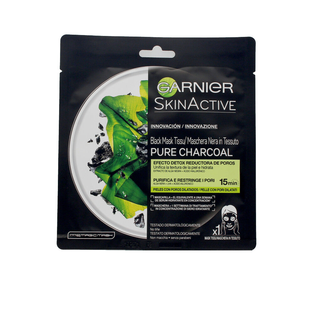 SKINACTIVE Pure Charcoal Black Detox Mask with Pore-Reducing Effect 28g-0