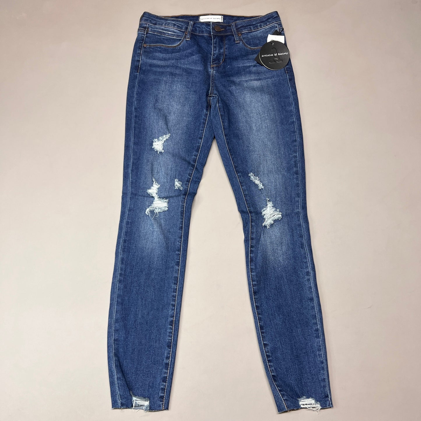 ARTICLES OF SOCIETY Hilo Ripped Denim Jeans Women's Sz 26 Blue 5350PLV-706 (New)