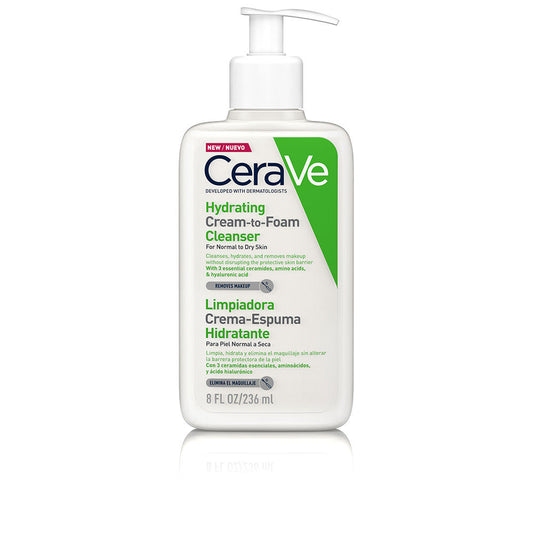 HYDRATING CREAM-TO-FOAM cleanser for normal to dry skin 236 ml-0