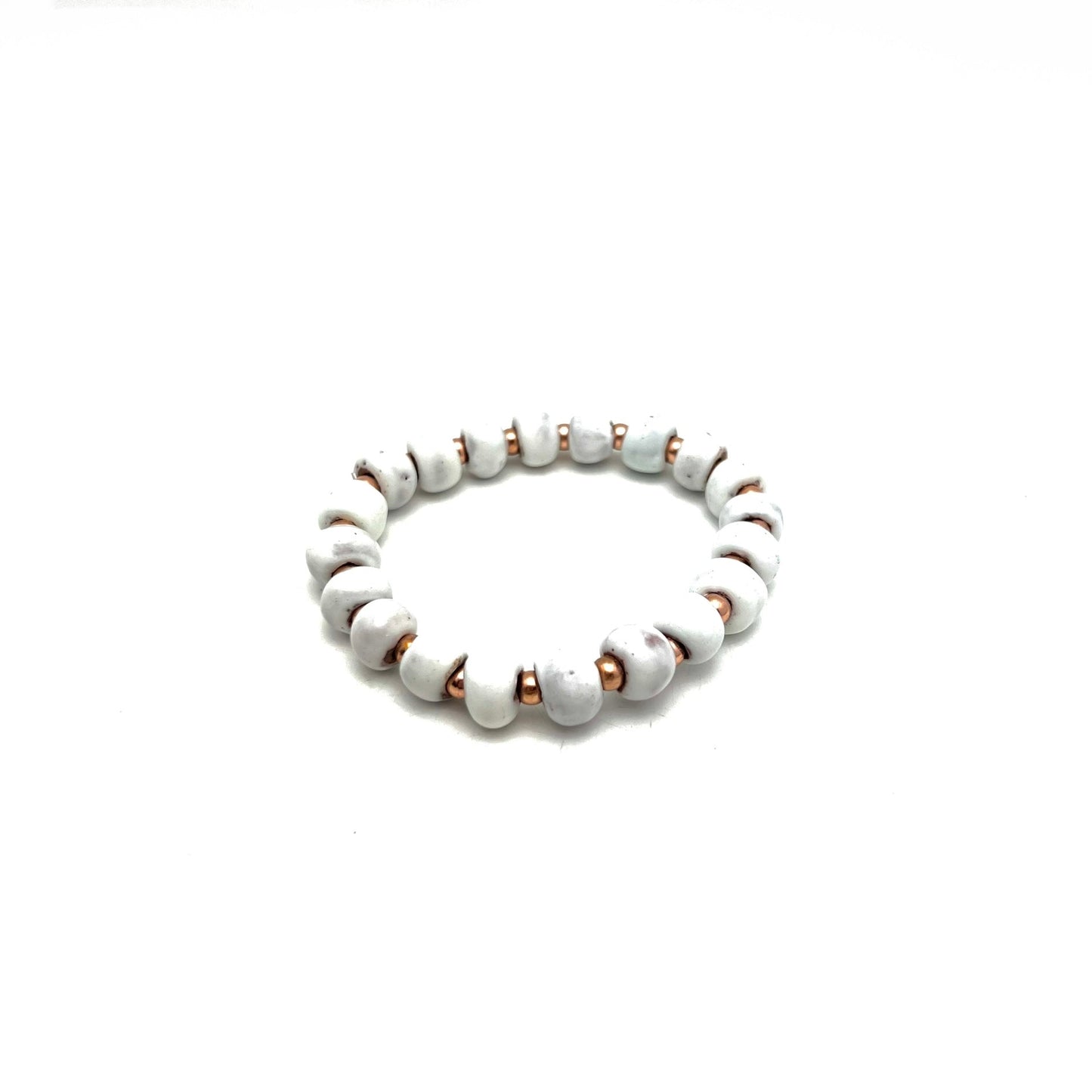 Simple Ceramic Bracelet- Rose Gold