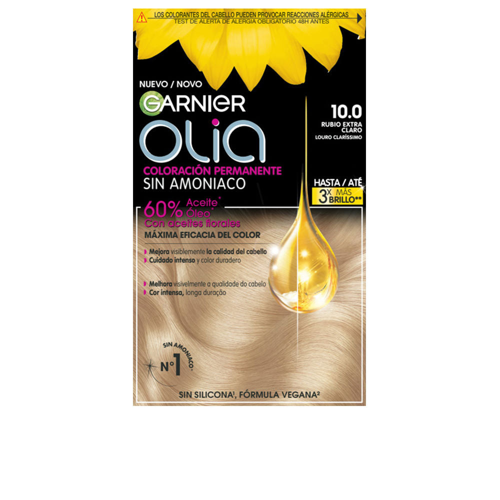 OLIA coloración permanente sin amoniaco #10.0-rubio extra claro 1 u-0