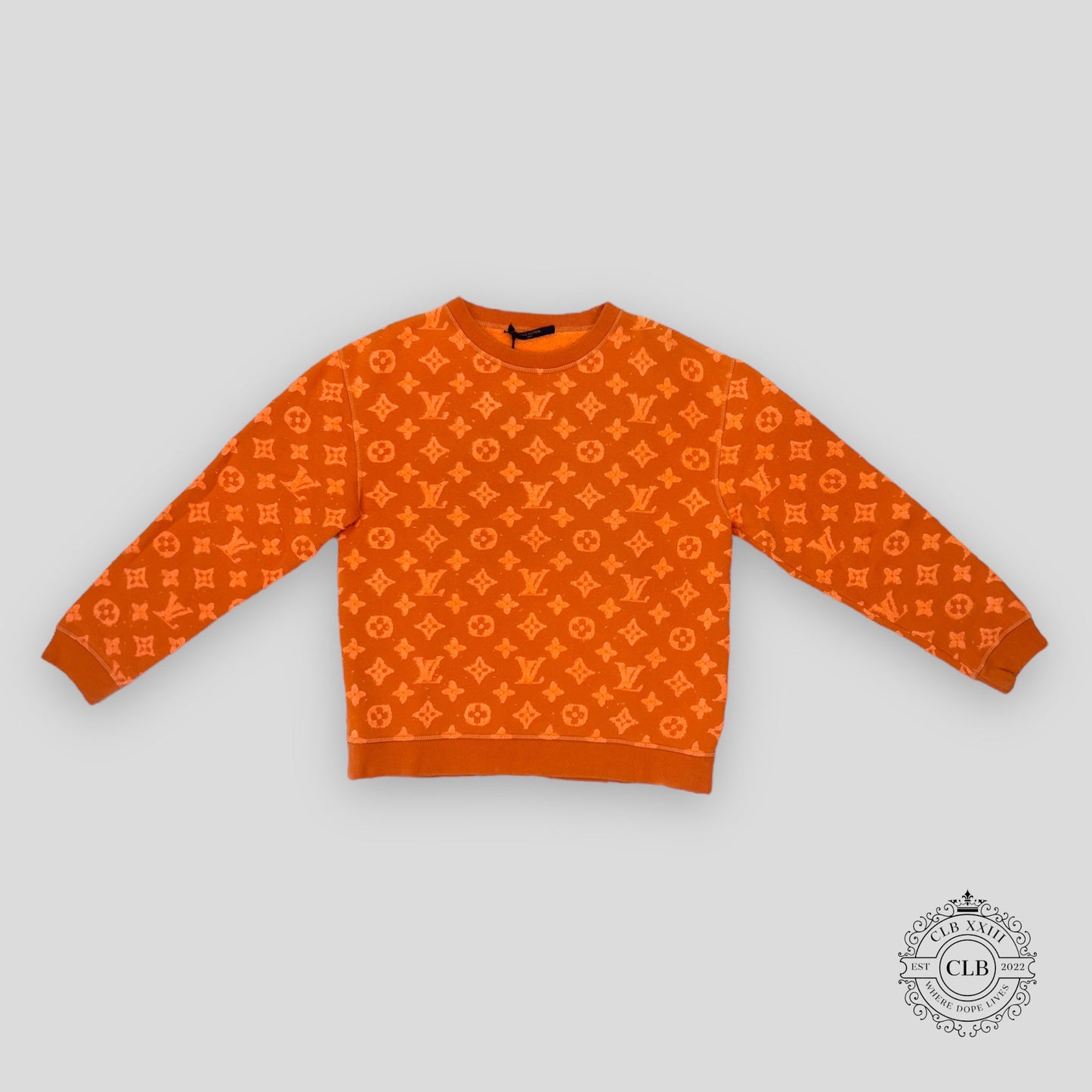 Louis Vuitton Monogram Crewneck Sweater in Orange